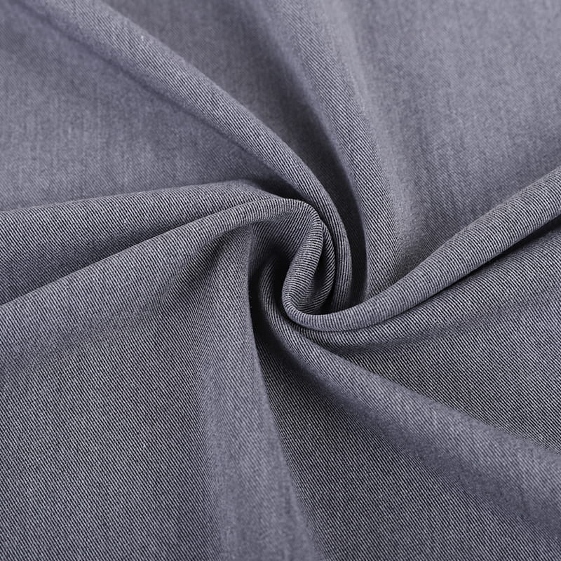 Tejido de sarga de poliviscosa y spandex resistente a las arrugas y de alta solidez para trajes de pantalón