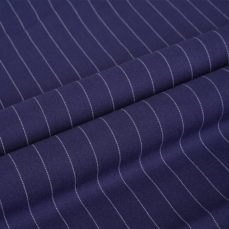 Tela de traje de rayas de viscosa de poliéster colorida con spandex para uniformes